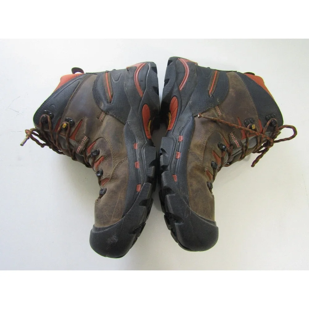 KEEN Waterproof Hiking Boots Men's Brown Leather Utility Outdoor Size‎ 14D